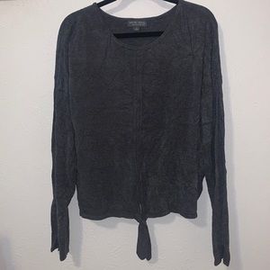 Barefoot Dreams Tie Front Sweatshirt